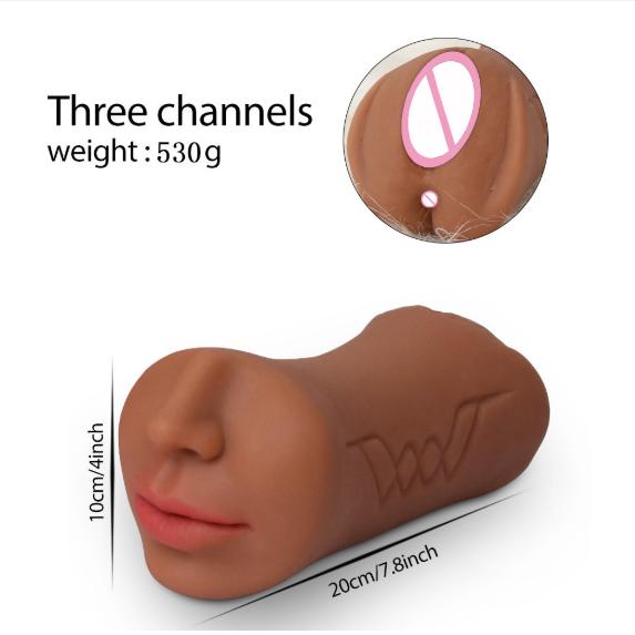 3 IN 1 Sex Toys Masturbation For Men Deep Throat Artificial  Real Pussy Oral Male MasturbatorBlowjob Realistic Rubber Vagina