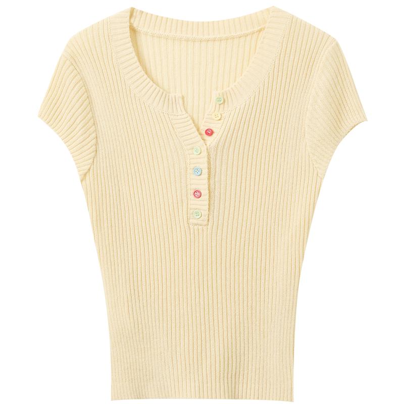 Women s Lyocell Blend Ribbed Knit Short Sleeve Top XL