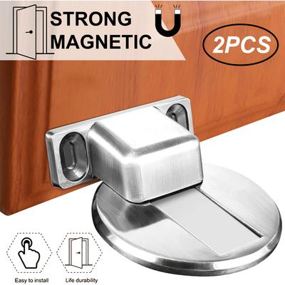 2PCS Magnetic Metal Door Stop Self Adhesive Door Stoppers Shelf for Home Door