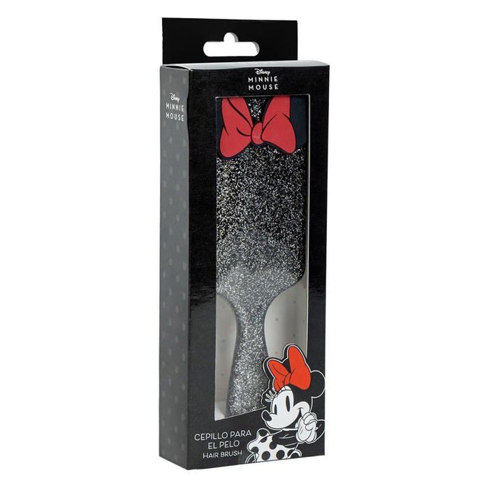 Brosse à cheveux Minnie Mouse - CERDÁ LIFE'S LITTLE MOMENTS - Démêlage - Noir - Design imprimé Minnie Mouse - Portable