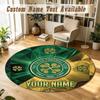 Round Rug Custom NameCeltic FC Pattern Non Slip Carpet Home Floor Decor