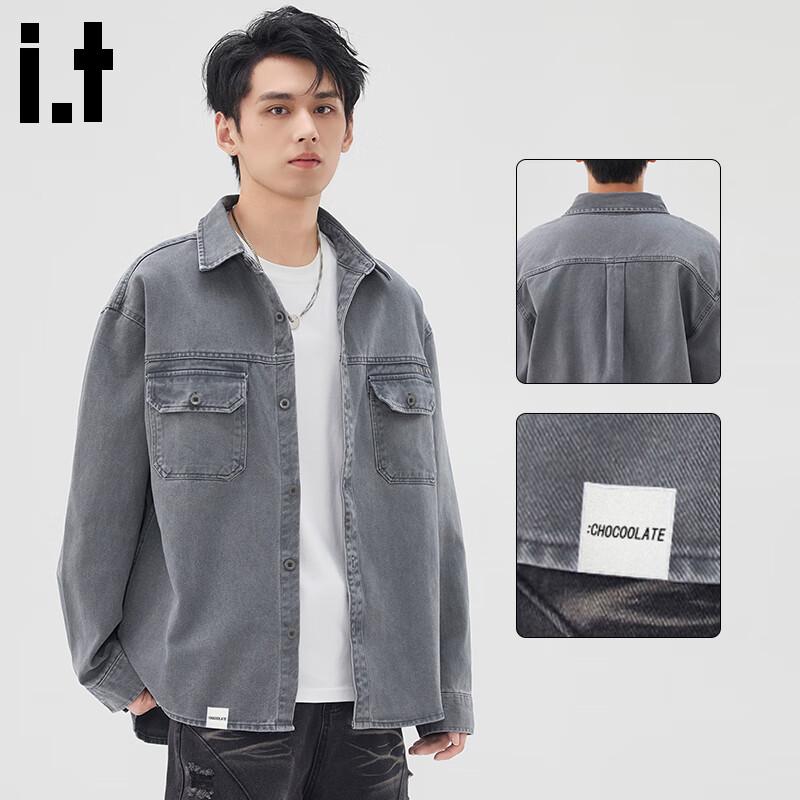 CHOCOOLATEit Men s American Style Cotton Long-Sleeve Shirt Jacket 2XL