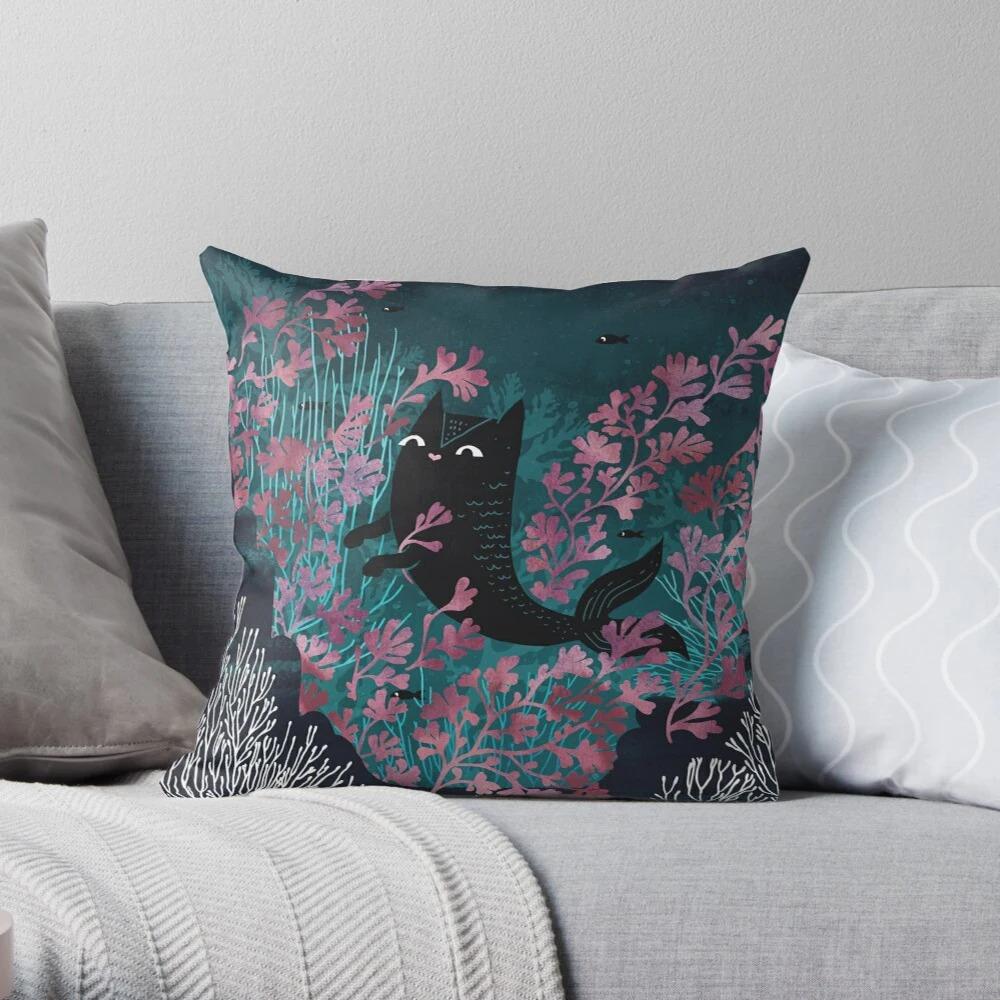 Cute Cat Pattern Pillowcase Interior Decoration Office Living Room Home Pillowcase