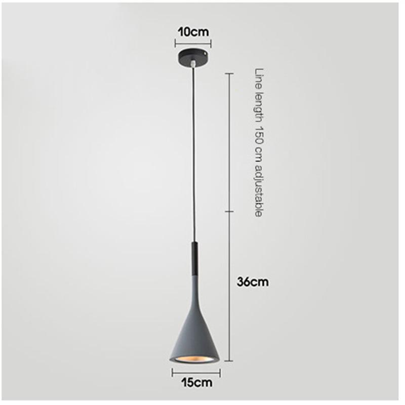 Nordic Wrought Iron Pendant Light - Modern Creative Single-Head Lamp for Restaurant, Bar, Bedroom, and Bedside.