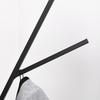 Freestanding Metal Coat Rack Stand 9 Hooks Clothes Tree with 1 Shelf Hat Display Hall Tree Hanger Bag Umbrella Hanging Organiser Brown