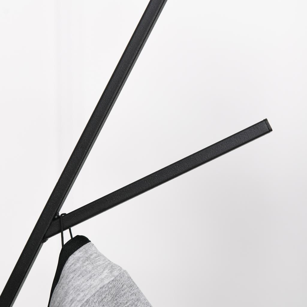 Freestanding Metal Coat Rack Stand 9 Hooks Clothes Tree with 1 Shelf Hat Display Hall Tree Hanger Bag Umbrella Hanging Organiser Brown