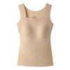 Damen Square Neck Thermos-Tanktop Nahtlos Slim Fit Ärmellos Unterhemd Weich Warm Innenbekleidung Weste Für den Winter