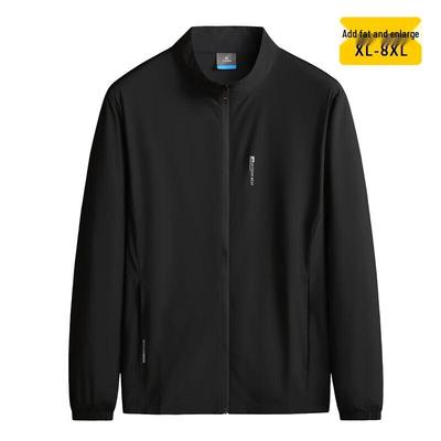 Herren Übergröße Leichte Sommer Stehkragenjacke