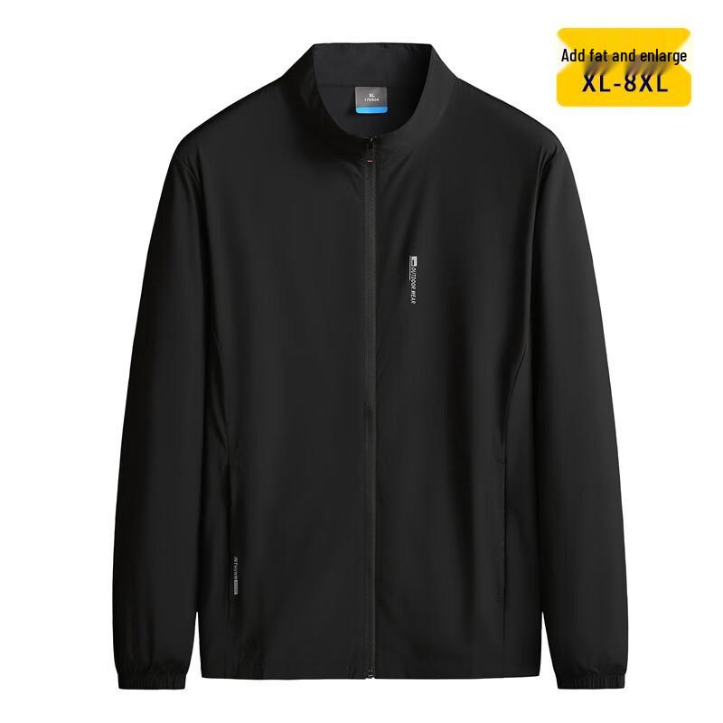 

Men s Plus Size Lightweight Summer Stand Collar Jacket 4XL