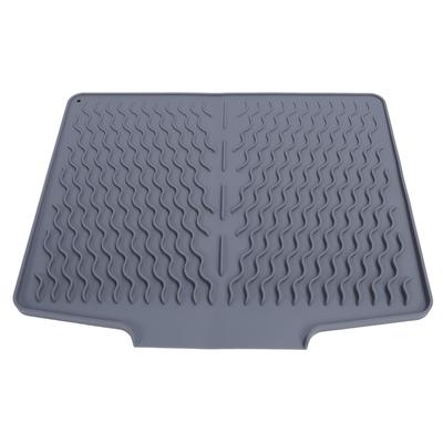 Dish Drying Mat Silicone Anti Slip Heat Resistant Foldable Easy To Clean Dish Drain Pad for Kitchen