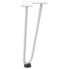 Vidaxl Nogi Do Stołu Hairpin, 4 Szt., Biale, 30 Cm, Lita Stal