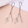 1/2Pcs Y2K Vintage Musical Note Mobile Phone Lanyard Trendy Metal Musical Note Phone Chain Keyring Charm Pendant Gifts