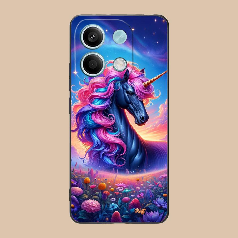 Fantasy Einhorn Handyhülle für Xiaomi 15 14 13 12 Mi 11 T Ultra Lite Pro S X 5G Bunte Druckabdeckung Luxus Smartphone