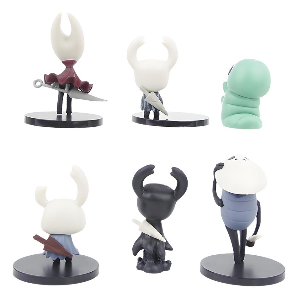 6 Stück/Set Hollow Knight Silk Song Knight Hornet Quirrel Zote Grub Figur Niedliche Spielzeuge Modellpuppe Brinquedos