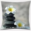 45X45Cm Buddha Zen Stone Buddhist Flower Pillow Case Home Office Decoration Throw Pillow Case Bedroom Sofa Cushion Cover