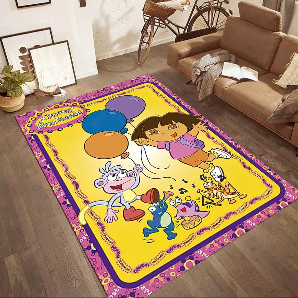 Dora Explorer Floor Rug Office Rug Design for Living Rooms Entryway Playrooms Dining Room Anti-slip Rug Office home decor Perfect Gift for Women/Men