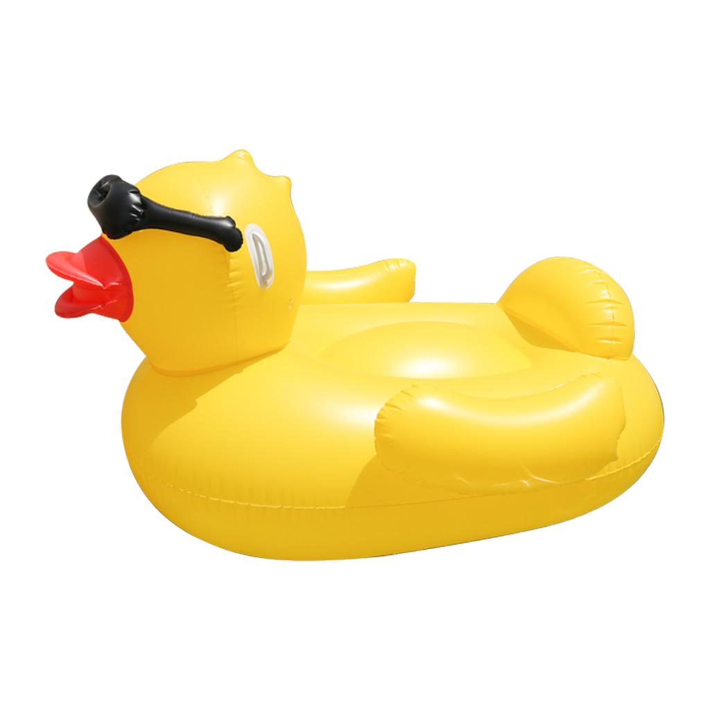Giant Inflatable Yellow Duck Pool Float Ride On Water Lounge Island for Adults Outdoor Swimming Pool Toy