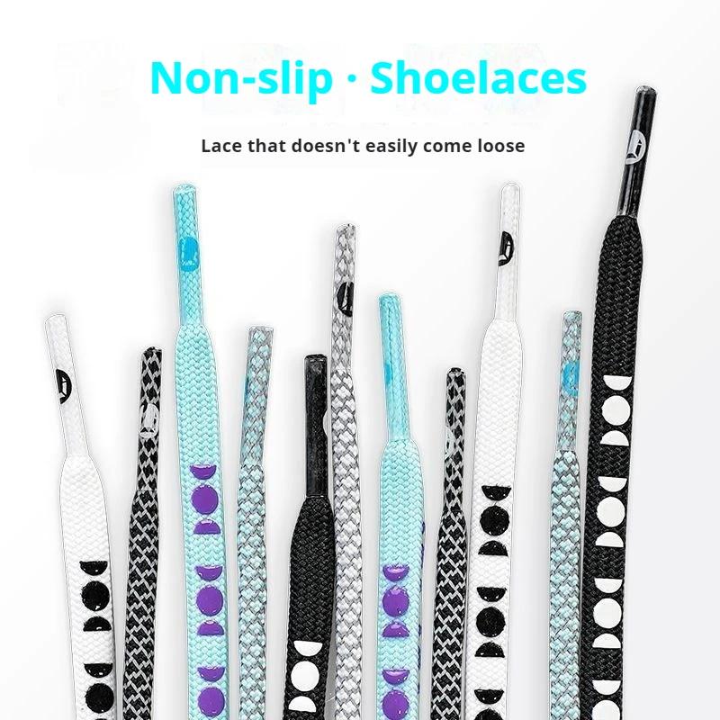 New Shoelaces Sneakers Tennis Football Casual Silicone Anti Slip Flat Rope Shoelace Shoe Laces for Shoes Accessories 110CM