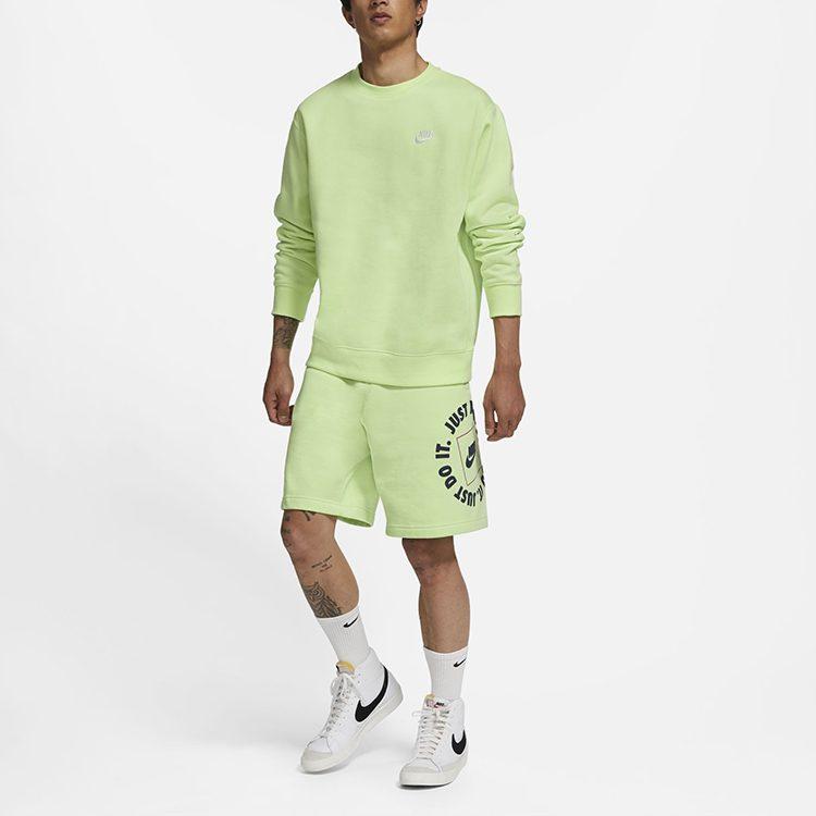 Nike Sweatshirts Men's Green Crew Neck Moderate Regular BV2663-383