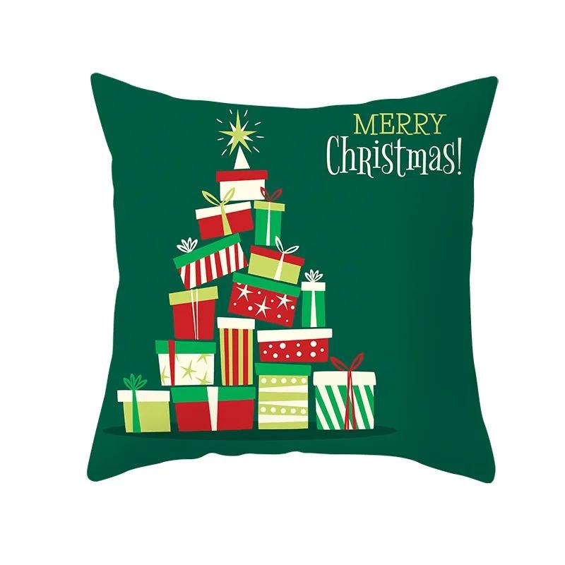 Christmas Tree Pattern Fashion Pillow Office Seat Cushion Cover Christmas Cover Luxury Home Decor
