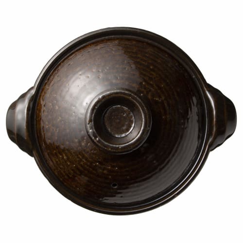 Hase Seito Hase-en Multi-Purpose Donabe (Earthenware Pot), Si Sensor Compatible, "Kiwami" (Giwami), Serves 2-4, Approx. 27cm, Approx. 1800ml, Can Be U