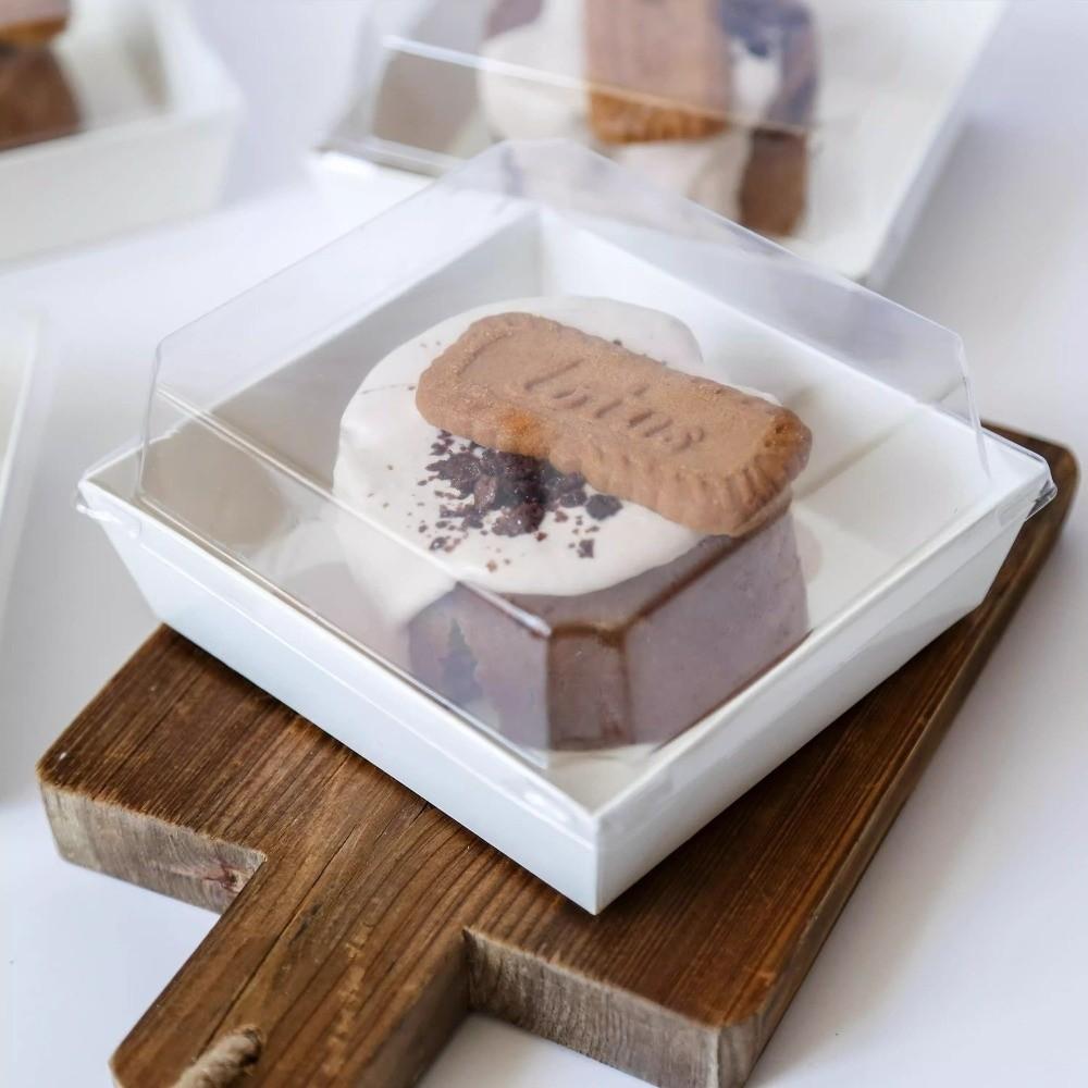 20pcs Food Packaging Clear Lid Packaging Box With Clear Lid Disposable Food Box  Cake