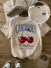 Summer Sweeter Cherries Prints Tshirts Womens T Shirts Basic Oneck Short Sleeve Tops Casual Woman Clothes