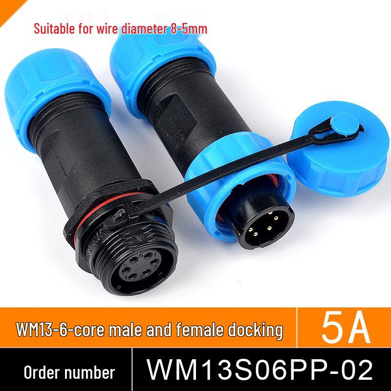 SP13 Waterproof Aviation Plug Socket Connector (2 to 9-pin Options)