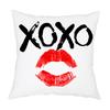 New Nordic Valentine's Day Love Velvet Bedside Cushion Removable and Washable Car Cushion Pillow Case Home Decoration Pillow Case