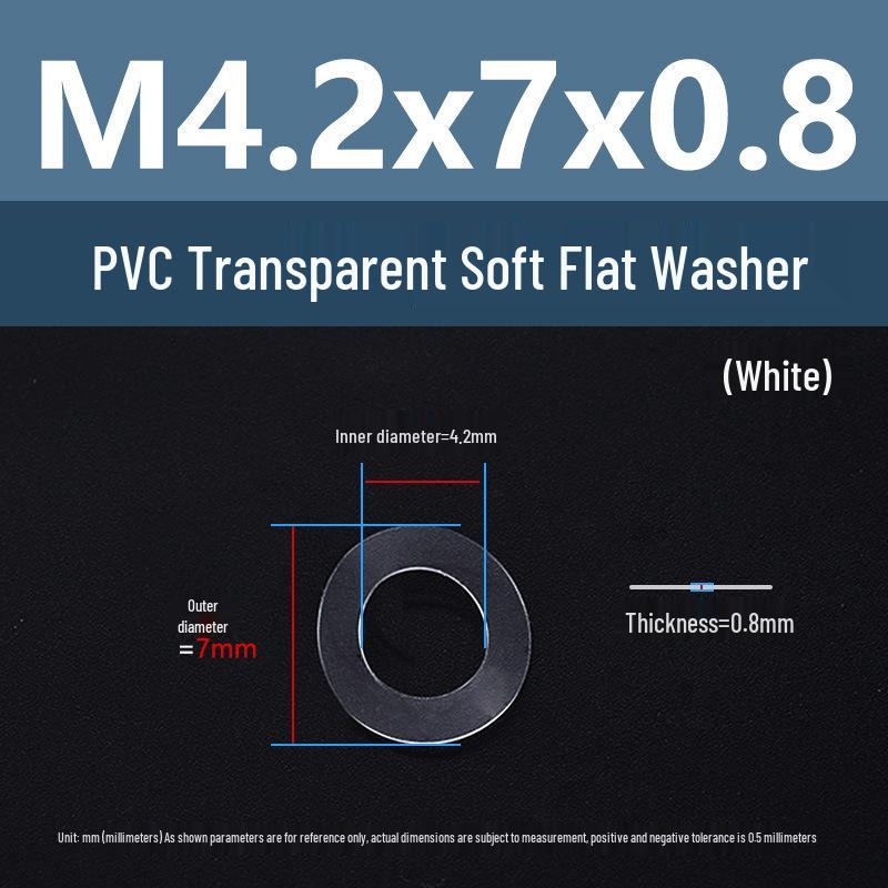 Yigu Transparent PVC Washer: Insulating Soft Rubber Gasket for Screws