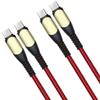 2 USB-C To USB-C Fast Charging Cables 60W for Redmi Note 14 13 Note 12 4G-5G Note 12 Pro Note 10 - Nylon 1 Meter Red