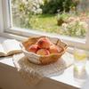 Woven Design Hotel Snack Basket Tray Elegant Fruit Bowl New Synthetic Rattan Wicker Basket  Picnic