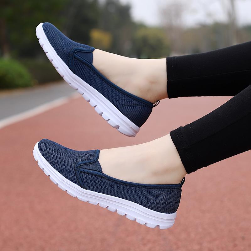 Women's Sports Casual Shoes Women's Shoes Mother's Shoes Walking Elderly Shoes Breathable Mesh Shoes