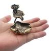 Antique Brass Lotus Leaf Backflow Incense Burner Decorations Solid Pure Copper Frog Lotus Pond Censer Holder Ornaments Tea Pets