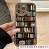 Vintage Book Shelf for iPhone Case Apple 11/12/13 Silicone 15promax Soft 16/15