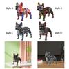 Modern Graffiti Bulldog Statue Resin Animal Decoration Art Figurine for Entryway Office Home Decor