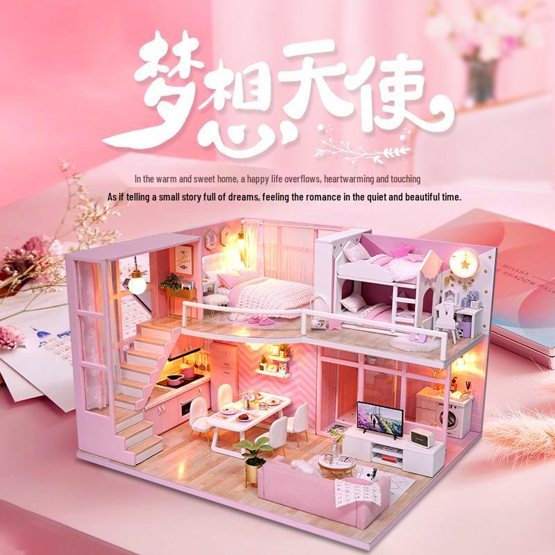 Zhi Qu Wu Dream Angel DIY Wooden Model - Creative Handmade Birthday Gift 24.5*20.5*15.62 cm