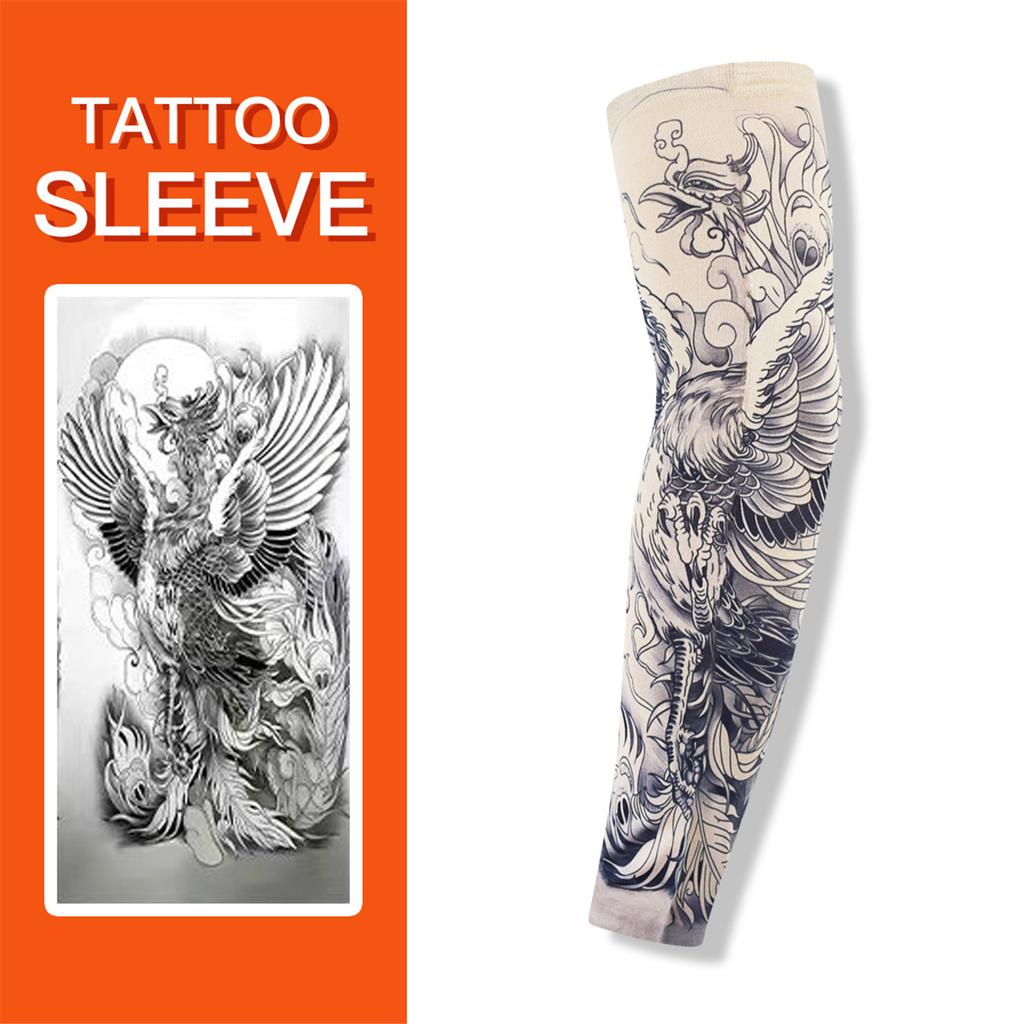Maniche Tatuaggio alla Moda Traspiranti e Comode per Golf, Guida, Equitazione Copribraccia Tatuaggio Temporaneo