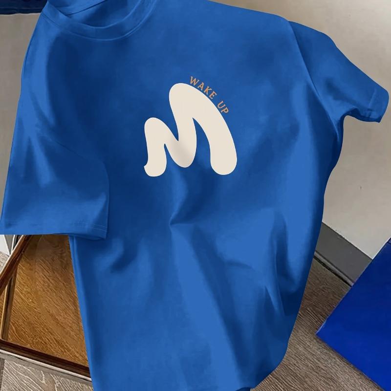 Creative Graphic Print Men's Creative Top Casual Short Sleeve Crew Neck Sweethearts T-shirt Men's Clothing for Summer Outdoor