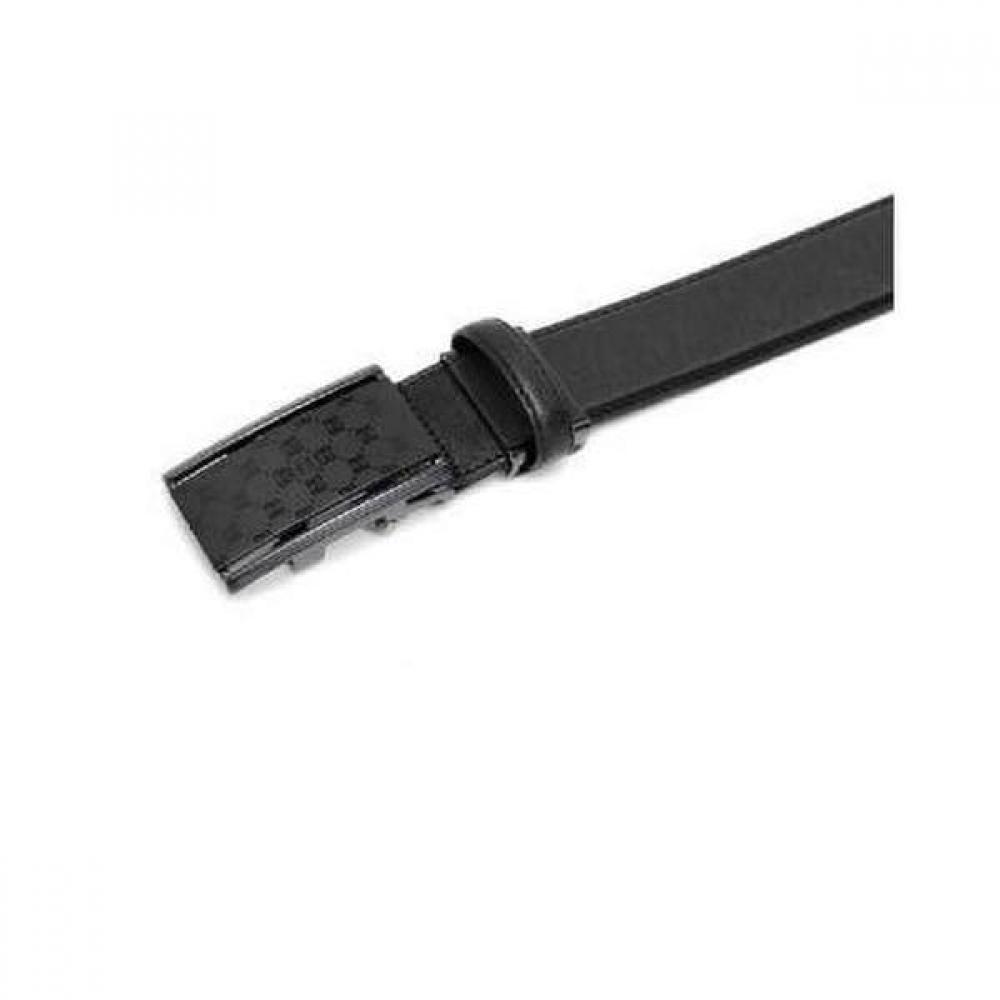 Daks Black Leather Automatic Belt With Buckle Logo Pattern Dbbe2e711bk