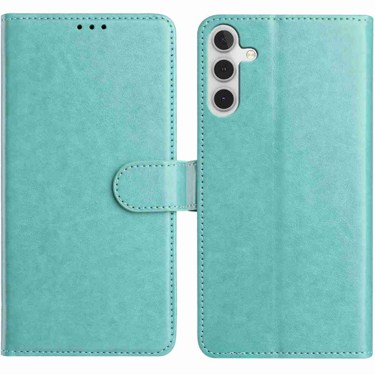 

For Samsung Galaxy A17 Wallet Phone Case Stand PU Leather Folio Flip Cover with 8 Card Slot Green