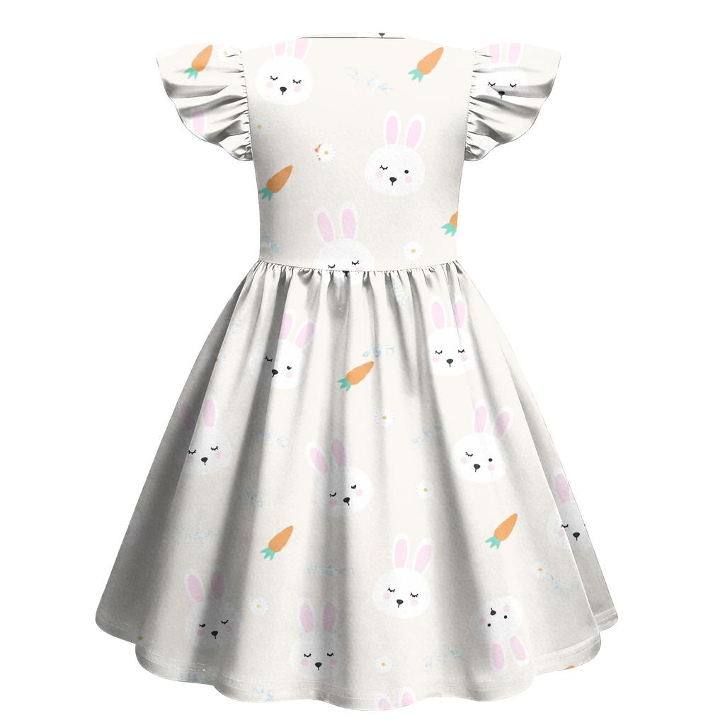 Vestido Infantil Casual de Moda com Manga Morcego