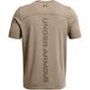 Under Armour Letter Print Sports Round Neck Short Sleeve T-Shirt Men Tops Beige 1382799-203