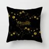 Creative Black and White Christmas Theme Pillowcase Holiday Gift Sofa Decoration Cushion Cover