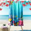 Underwater World with Cute Sea Animals Beach Towel Quick-drying for Travel Outdoor Sports Jogging Beach and Swimming