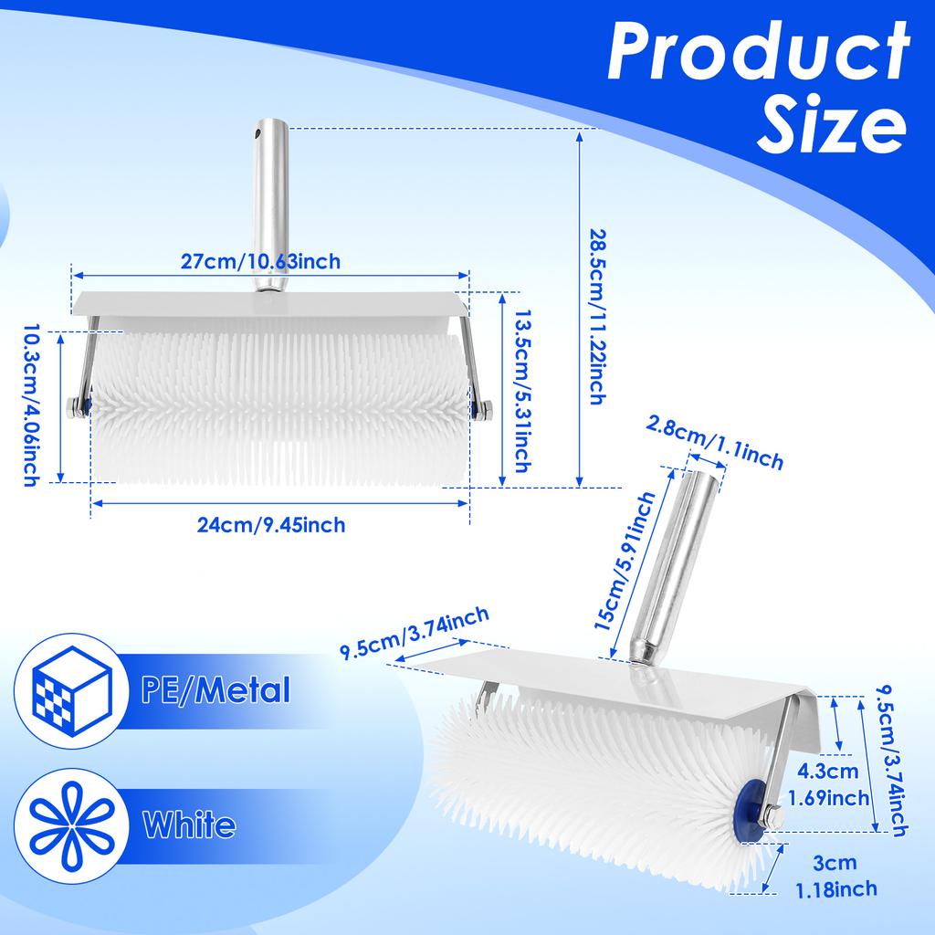 Spiked Screeding Compound Roller Self-leveling Cement Tools Labor Saving Screed Surface Compound Roller Bubble Removal Tools