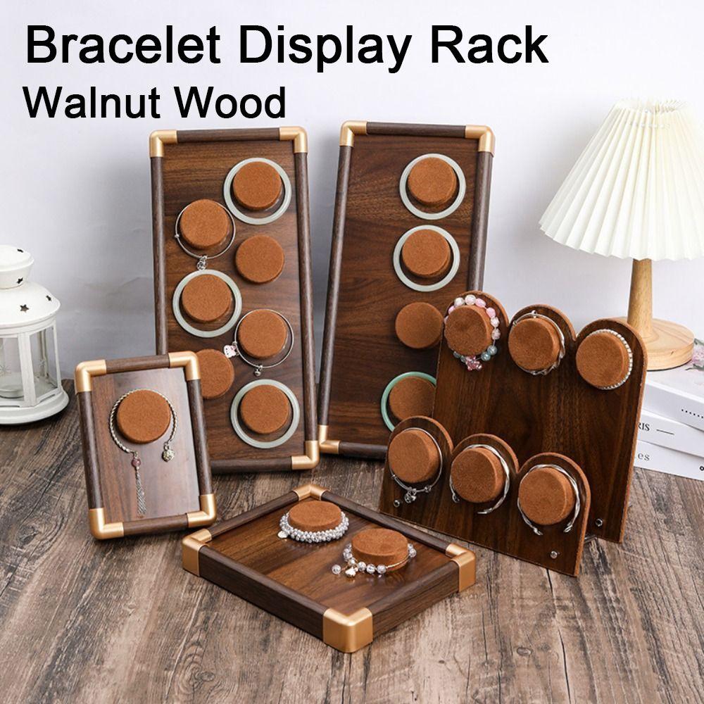 Organizer Jewelry Display Stand Walnut Wood Bracelet Display Rack Durable Hand Jewelry Holder  Gift