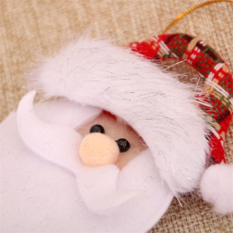 Swingable Doll Christmas Accessories Santa/Snowman/Deer/Bear Figure with Hanging Rope For Indoor Decoration