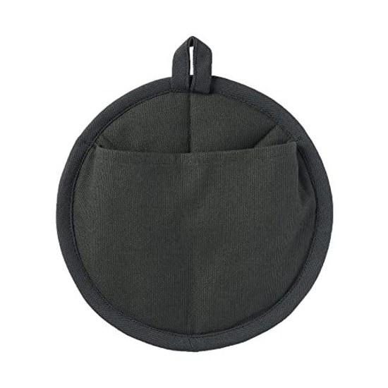 MUJI Pot Holder That Can Also Be Used As Trivet Dark Gray Cotton Plain Weave