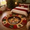 Christmas Patterned Flat-Weave Rug 3D Visual Bedroom And Living Room Easy-To-Clean Sofa Coffee Table Blanket Home Decor